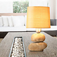 Modern Stones Style Polymer Bedside/Table Lamp