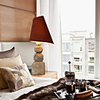 Modern Stones Style Polymer Bedside/Table Lamp Triangle Shade