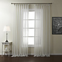 Modern Stripe Polyester Sheer Curtain Panel