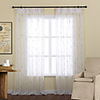 Modern Striped Jacquard Sheer Curtain Panel
