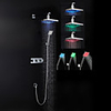 Modern Style Chrome Finish LED Wall Mount Shower Set (Showerhead Hand Shower)