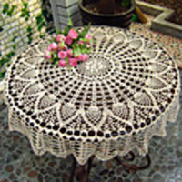 Modern Style Floral Pattern Cotton Table Cloth