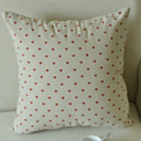 Modern Stylish Red Lovely Hearts Pattern Decorative Pillow With Insert