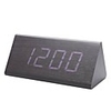 Modern Triangle Wooden LED Alarm Clock Thermometer (AC100-240V/4xAA,  2 Colors Selectable)