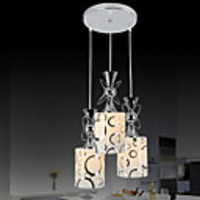 Modern Unique 3 Lights Pendant With Small Circles Pattern