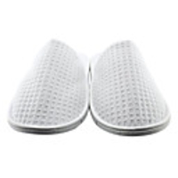Modern White Cells Pattern Hotel Guest Slipper Non Skid