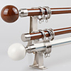 Modern Wood Grain Painting Decorative Double Rod