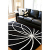 Modern Wool Tufted Area Rug With Curve Pattern 5