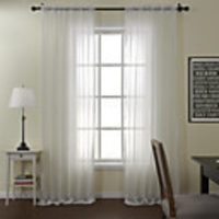 Mordern Plain Cotton Sheer Curtain Panel