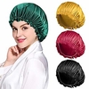 Multifunction Silky Printing Bonnet Satin Sleep Cap Wide Elastic Band for Women Curly Natural Long Hair 1 Pc Lightinthebox