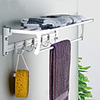Multifunctional Folding Thick Storage Magnalium Towel Rack with Hooks