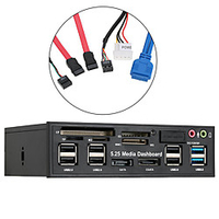 Multifunctional Front Panel Usb3.0usb2.0hubcard Reader Headset Function in One Lightinthebox