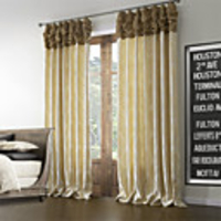 Neoclassical Floral Polyester Cotton Blend Energy Saving Curtain Panel