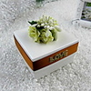 Nice Cuboid Favor Box Tin With Flowers and Ribbon (Set of 30)