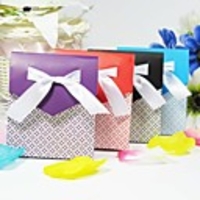 Nice Favor Bag With Ribbon Bow - Set of 12 (More Colors)
