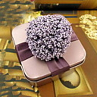 Nice Favor Tin With Flowers and Ribbon Sash (Set of 30)
