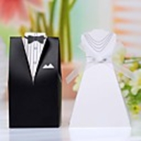 Nice Tux Gown Favor Box (Set of 12)