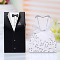 Nice Tux Gown Favor Box (Set of 12)