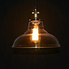 North American-Style Bronze 1 Light Pendant In Transparent Shade