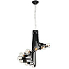 North American-Style Characteristic 12 Light Pendant In Black