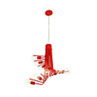North American-Style Characteristic 12 Light Pendant In Red