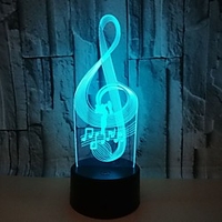 Note 3D Colorful Visual Lights Colorful Touch 3D LED Lights Lightinthebox
