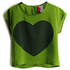 Occident Wild Fly Sleeves Candy Heart T-shirt