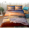 Ocean Beach Bedding Sunrise Duvet Cover Set Sunrise on The Beach Nature Theme Pattern Clouds Boys Girls 3-Pieces Duvet Cover Twin/Queen/King Size(Include 1 Duvet Cover and 1or 2 Pillowcases) Lightinthebox