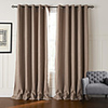 (One Pair) Contemporary Coffee Stipe Blackout Curtain
