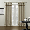 (One Panel) Bamboo Fiber Stripe Jacquard Room Darkening Curtains