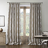 (One Panel) Barocco Polyester Cotton Blend Jacquard Floral Energy Saving Curtains