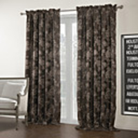 (One Panel) Brown Jacquard Blackout Curtains