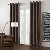 (One Panel) Brown Solid Blackout Curtains
