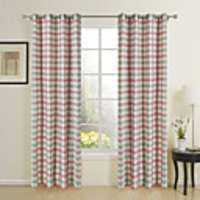 (One Panel) Casual Plaid Print Energy Saving Curtain