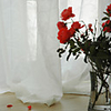 (One Panel) Casual White Sheer Curtain