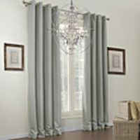 (One Panel) Classic Grey Solid Blackout Curtains