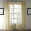(One Panel) Classic Jacquard Plaid Sheer Curtain