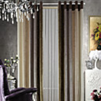 (One Panel) Classic Piecing Chenille Lined Curtain