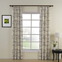 (One Panel) Classic Print Words Energy Saving Curtain