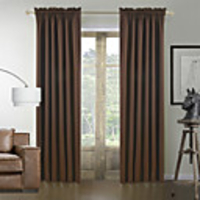 (One Panel) Classic Solid Brown Energy Saving Curtain