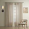 (One Panel) Classic Stripe Linen / Cotton Energy Saving Curtain