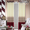 (One Panel) Classic Suede Stripe Lined Curtain