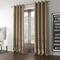 (One Panel) Cotton Neoclassical Jacquard Geometric Polyester Blend Energy Saving Curtain