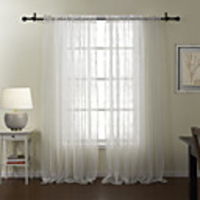 (One Panel) Country Grape Embrodiery Sheer Curtain