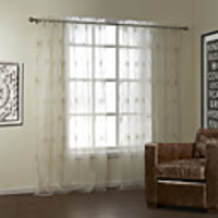 (One Panel) Dandelion Embrodiery Sheer Curtain
