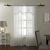 (One Panel) Elegent Embrodiery Sheer With Valance Curtain Set