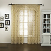 (One Panel) Embrodiery Grape Sheer Curtain With Valance