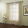 (One Panel) Fresh Modern Classic Plaid Sheer Curtain