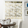 (One Panel) Graceful Country Five Petaled Flowers Kitchen Sheer