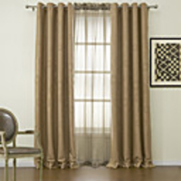 (One Panel) Happy Sunflower Blackout Curtain with Sheer Set